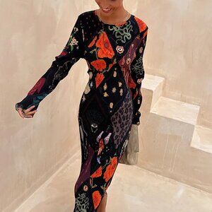 Night Garden Gaia Plisse Dress